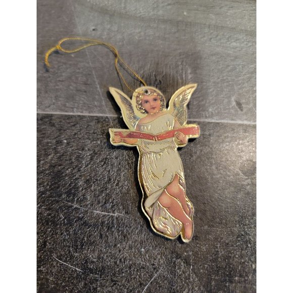 Angel cherub wings book read ornament xmas - Picture 3 of 3